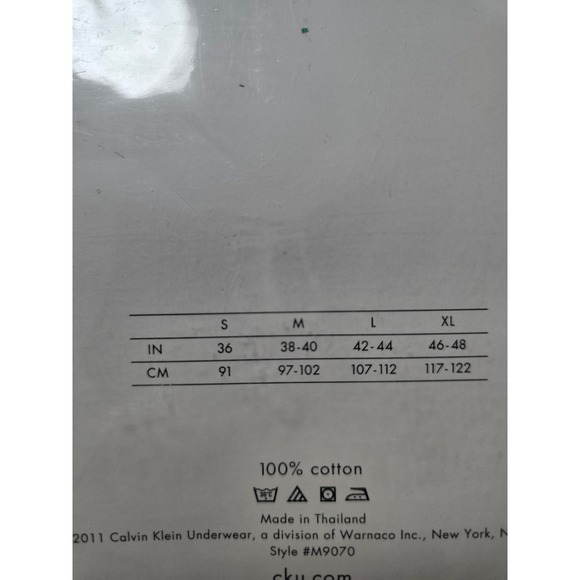 Calvin Klein Classic Rib Tank Tops 3 Pack White Cotton Mens Medium M(G) - Picture 5 of 5